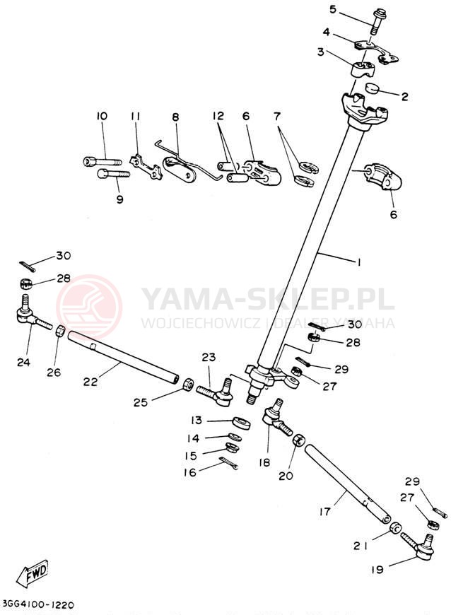Schemat "Półki zawieszenia" do Yamaha BANSHEE YFZ350F