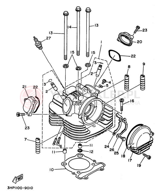 Schemat "głowica" do Yamaha WARRIOR YFM350XKC/YFM350XK