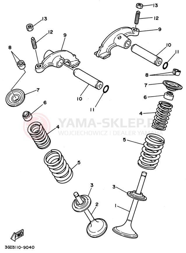 Schemat "zawory" do Yamaha WARRIOR YFM350XG_M