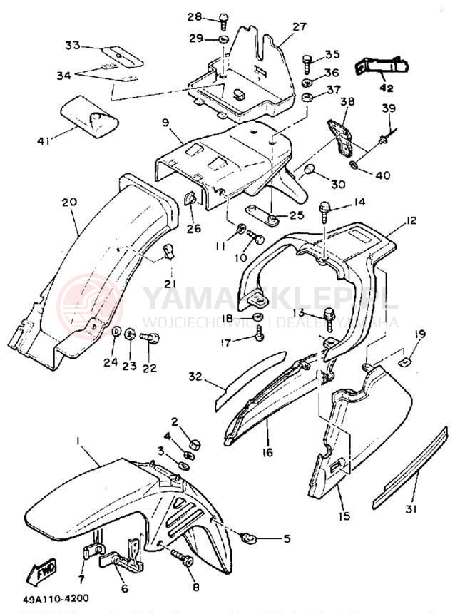 Schemat "błotnik" do Yamaha FJ600NC/FJ600N