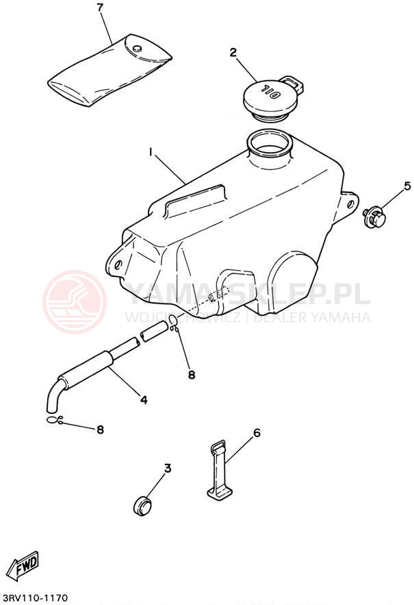 Schemat "Miska olejowa" do Yamaha YZINGER PW80N1
