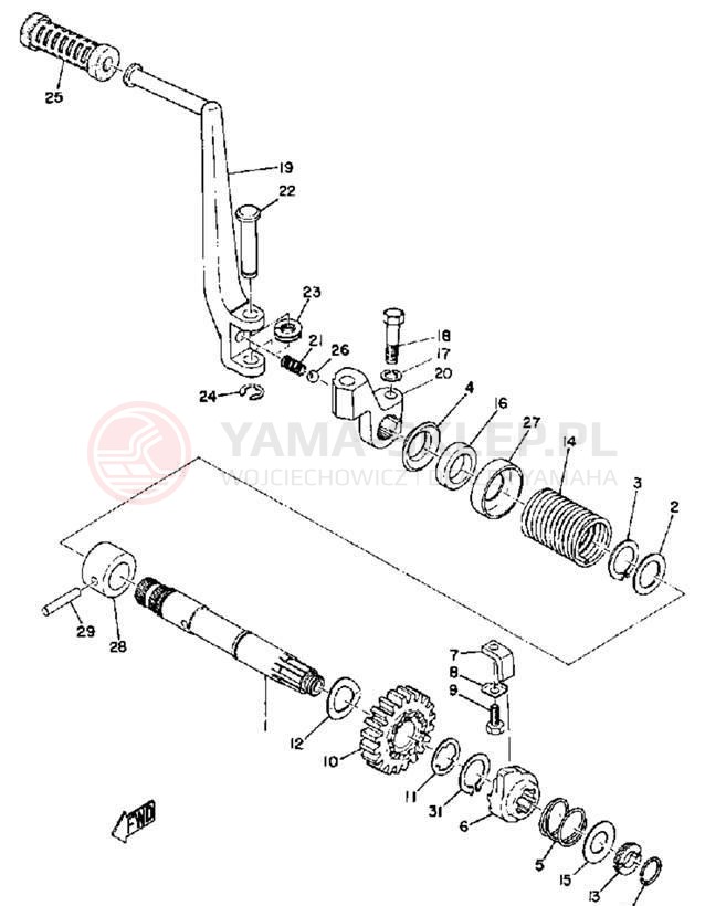 Schemat "kopniak" do Yamaha R3