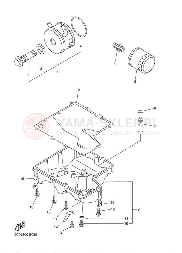 Schemat "Filtr oleju" do Yamaha R6 YZFR6VC/YZFR6V