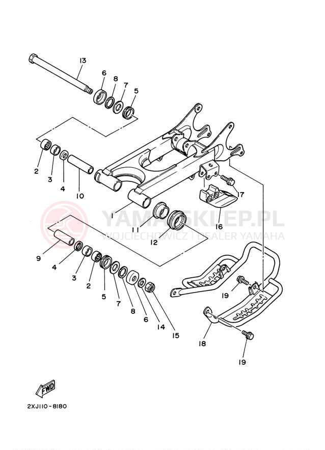 Schemat "wahacz" do Yamaha BLASTER YFS200N