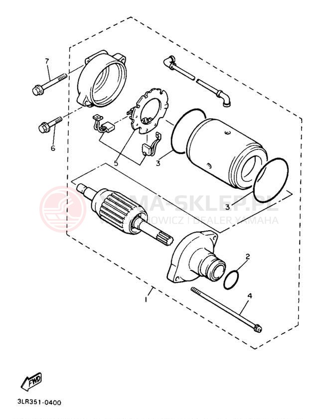Schemat "rozrusznik" do Yamaha XVZ13LTJ/XVZ13LTJC