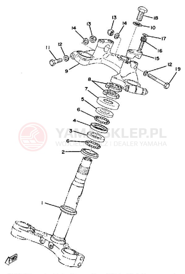 Schemat "Półki zawieszenia" do Yamaha XS500D