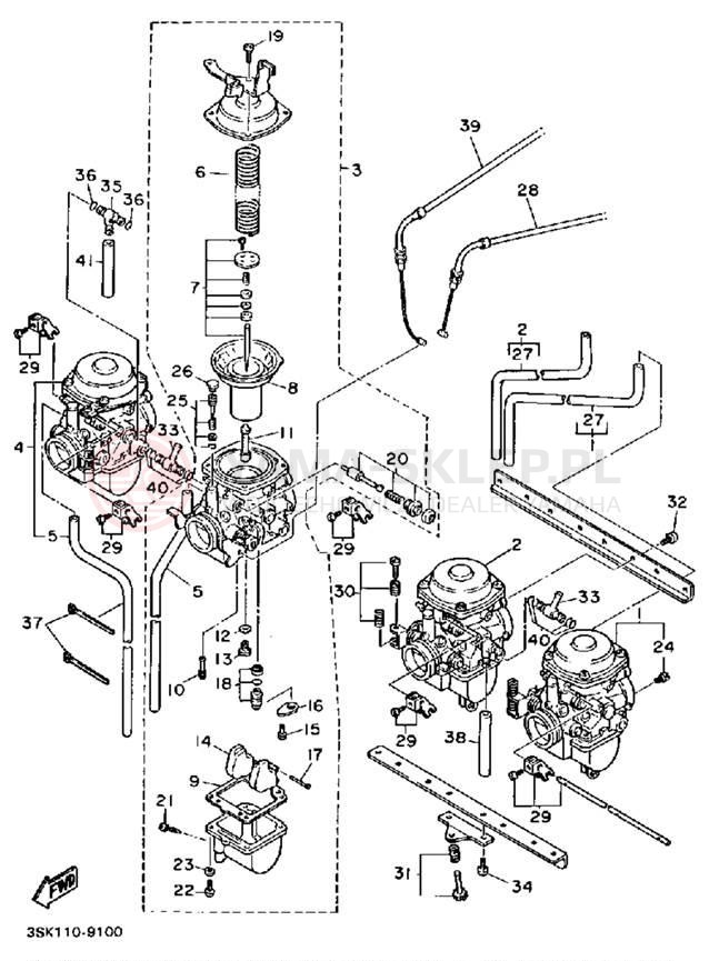 Schemat "Gaźnik" do Yamaha FJ1200WC/FJ1200W