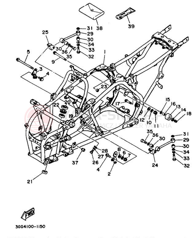 Schemat "rama" do Yamaha BANSHEE YFZ350G_MN