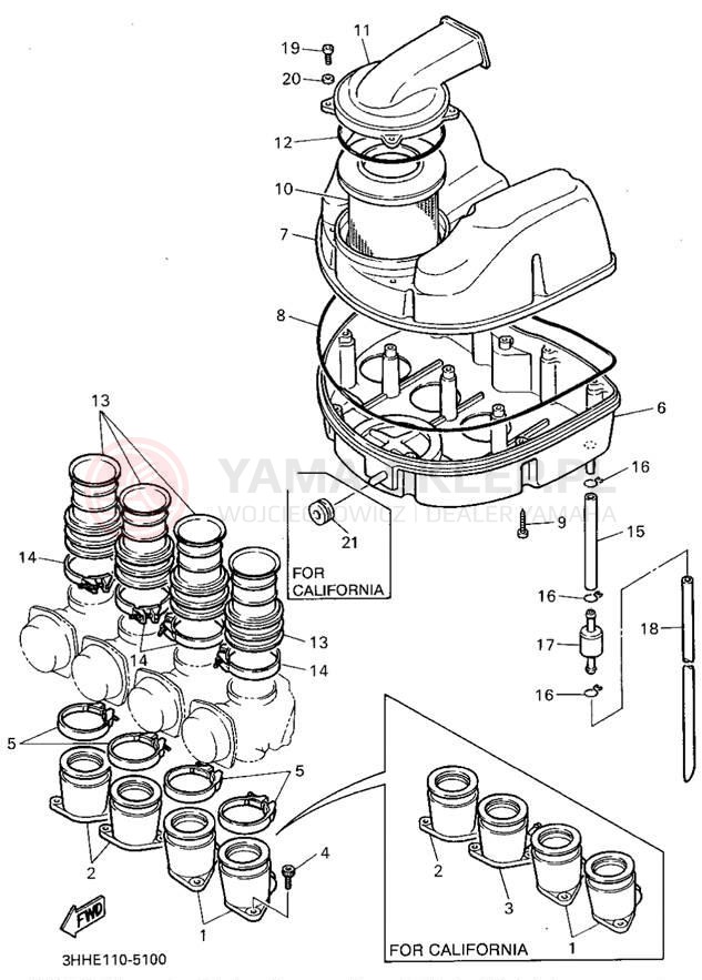 Schemat "Wtrysk paliwa" do Yamaha FZR600RG/FZR600RGC