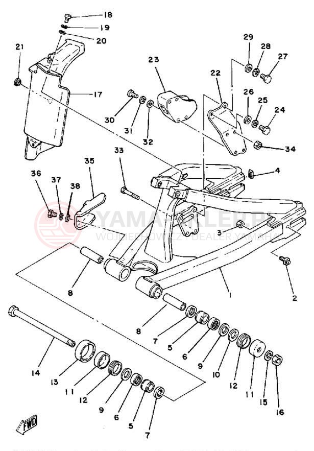 Schemat "wahacz" do Yamaha IT175G