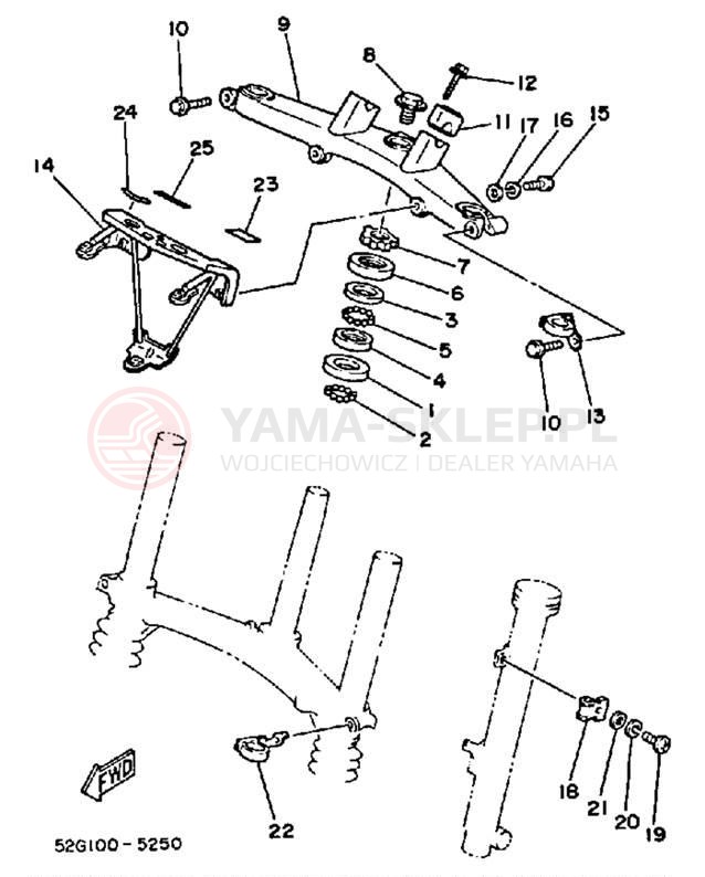 Schemat "Półki zawieszenia" do Yamaha YTM200ERN