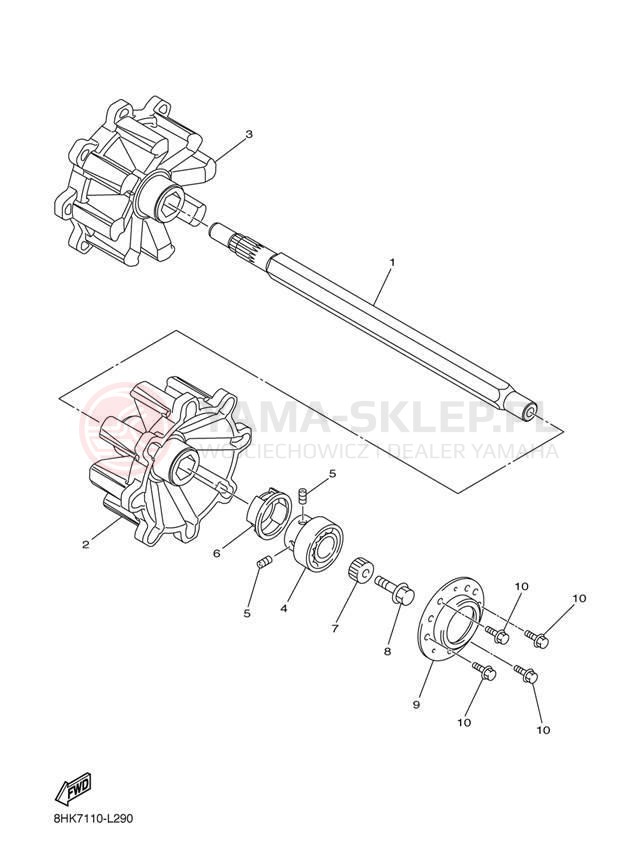 Schemat "Układ napędowy" do Yamaha FX NYTRO FX10DL
