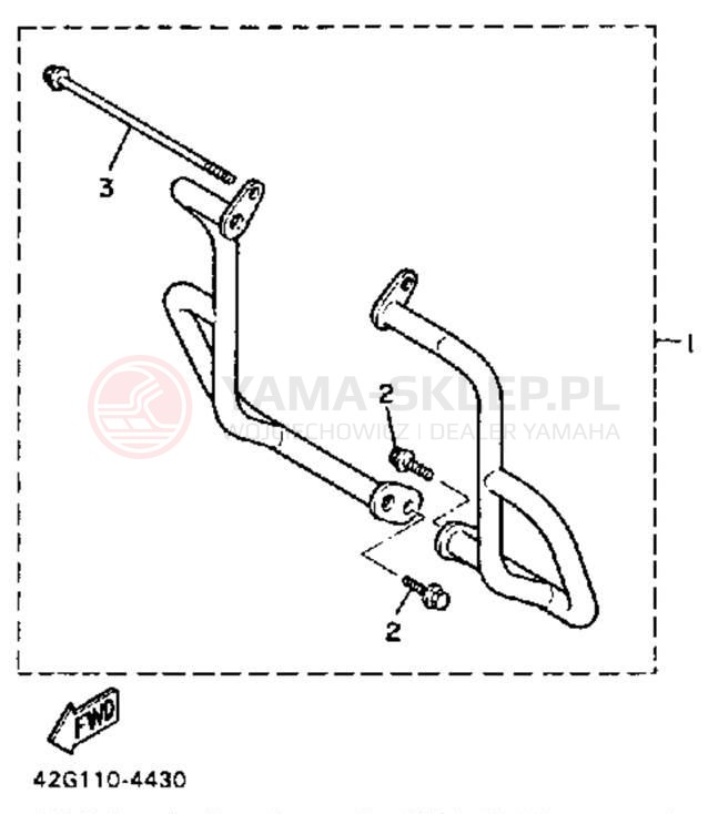 Schemat "Zawieszenie przód" do Yamaha VIRAGO 1000 XV1000NC/XV1000N
