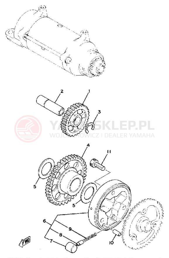 Schemat "rozrusznik" do Yamaha XS750F