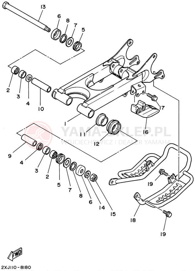 Schemat "wahacz" do Yamaha BLASTER YFS200P