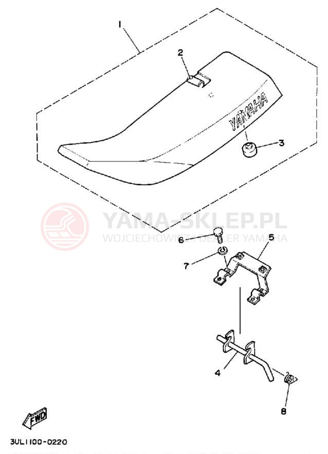 Schemat "siedzenie" do Yamaha RT100A
