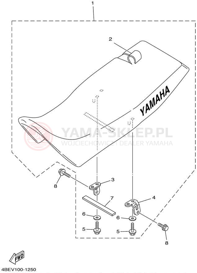 Schemat "siedzenie" do Yamaha XT225 XT225P/XT225PC