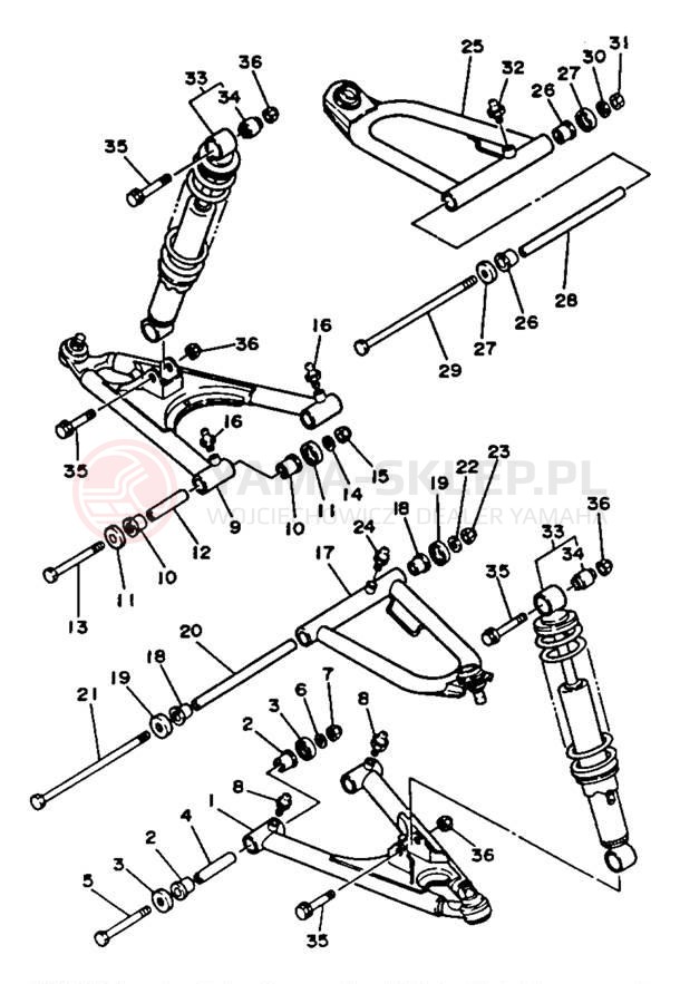 Schemat "Koło przód" do Yamaha BLASTER YFS200B_MN
