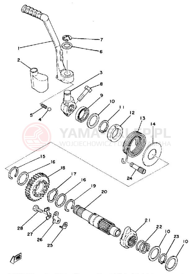 Schemat "kopniak" do Yamaha IT400D/IT250D