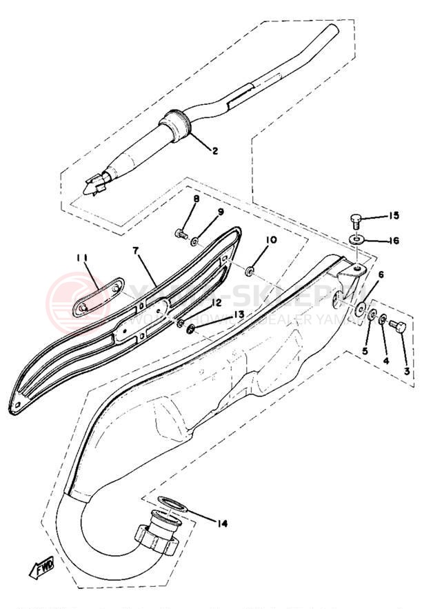 Schemat "Wydech końcowy" do Yamaha GTMXD