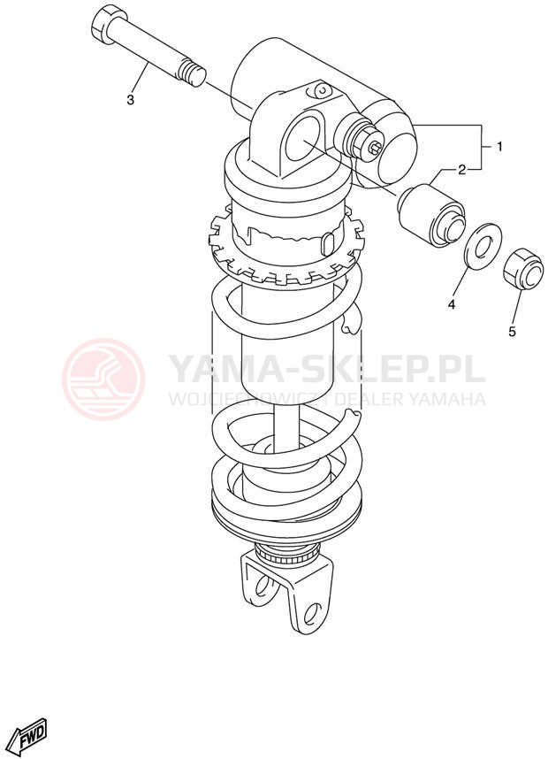 Schemat "zawieszenie tył" do Yamaha FZ1 FZS1000N/FZS1000NC