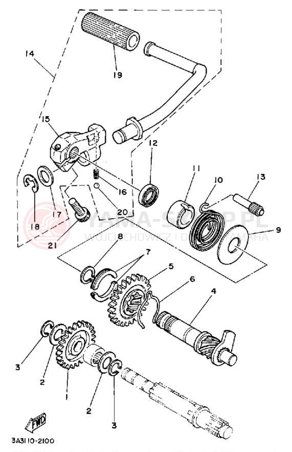 Schemat "rozrusznik" do Yamaha RT100D
