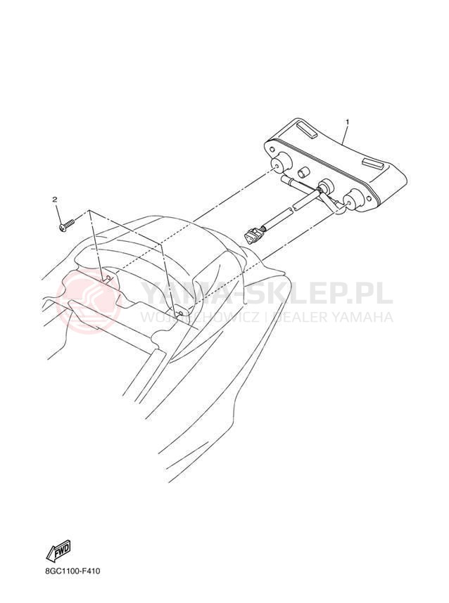Schemat "lampa tył" do Yamaha PHAZER MTX PZ50MTEW