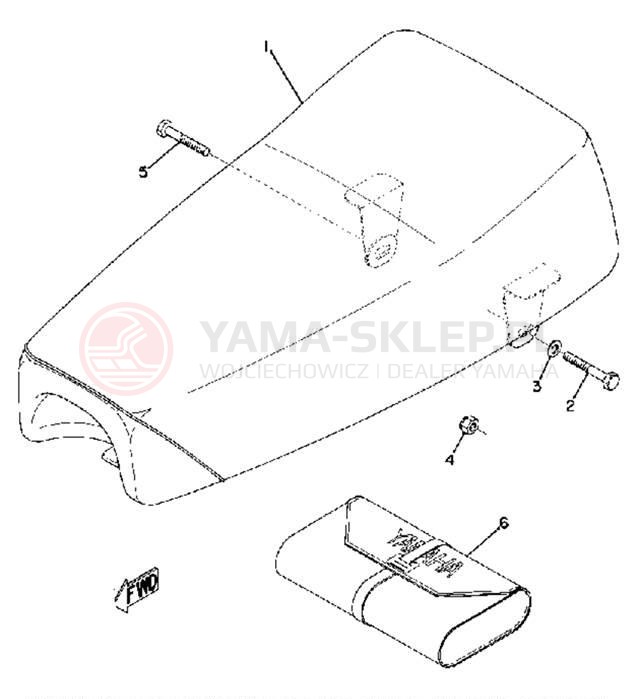 Schemat "siedzenie" do Yamaha MX125B