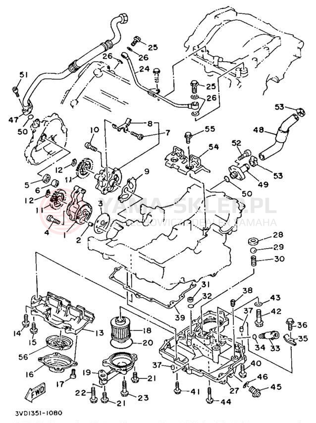 Schemat "Pompa olejowa" do Yamaha TDM850 TDM850E/TDM850EC