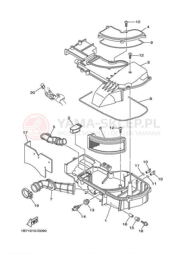 Schemat "Wtrysk paliwa" do Yamaha MORPHOUS CP250XL