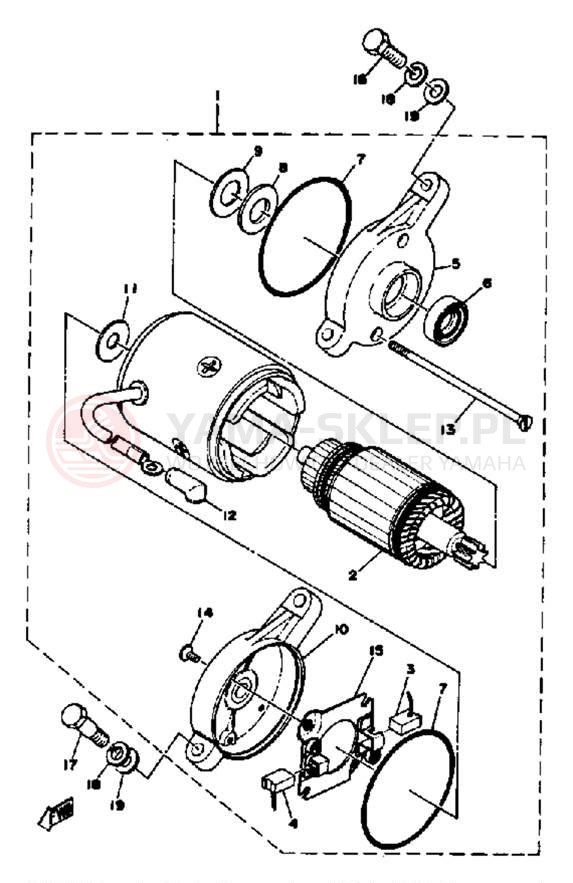 Schemat "rozrusznik" do Yamaha XS650SG