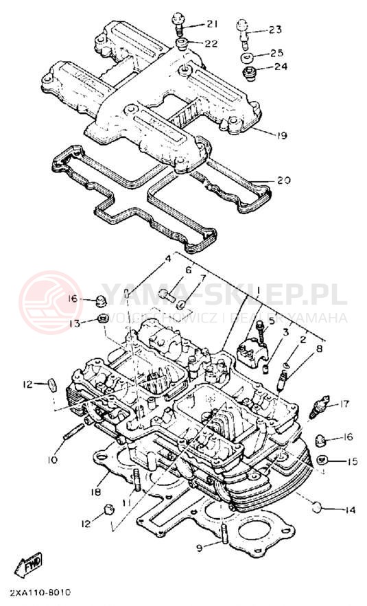 Schemat "głowica" do Yamaha RADIAN YX600UC/YX600U