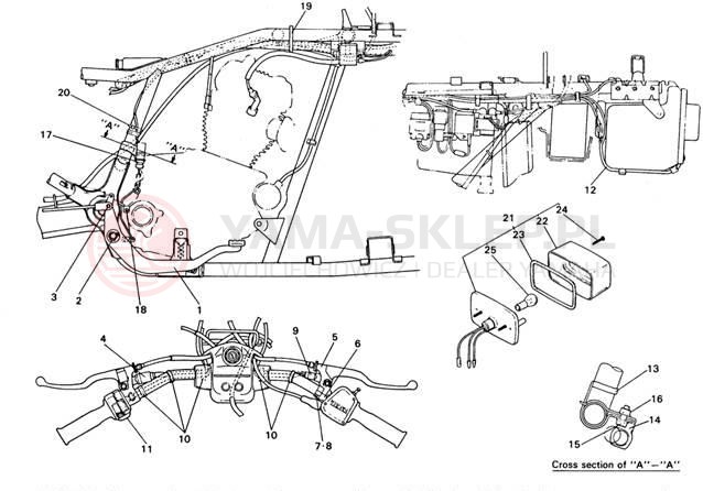 Schemat "Oświetlenie tył" do Yamaha YFB250UH_M/YFB250H_MN