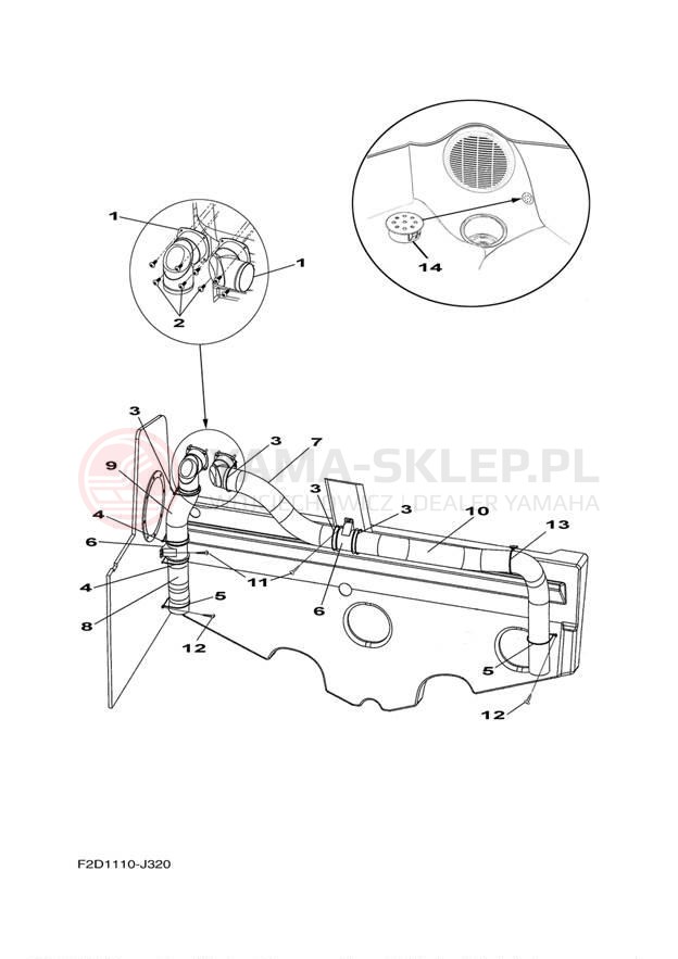 Schemat "odpowietrzenie" do Yamaha 242 LIMITED SXT1800JK