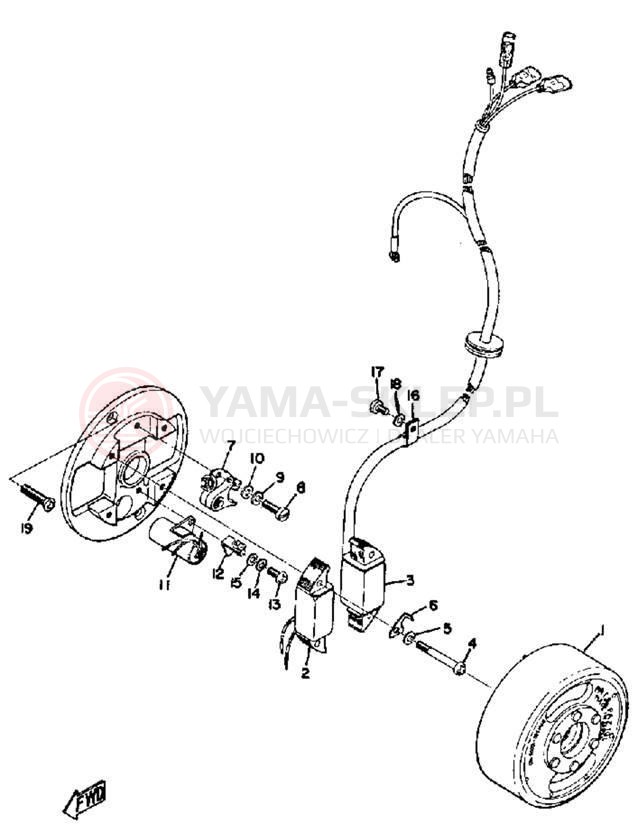Schemat "Układ zapłonowy" do Yamaha G6SB