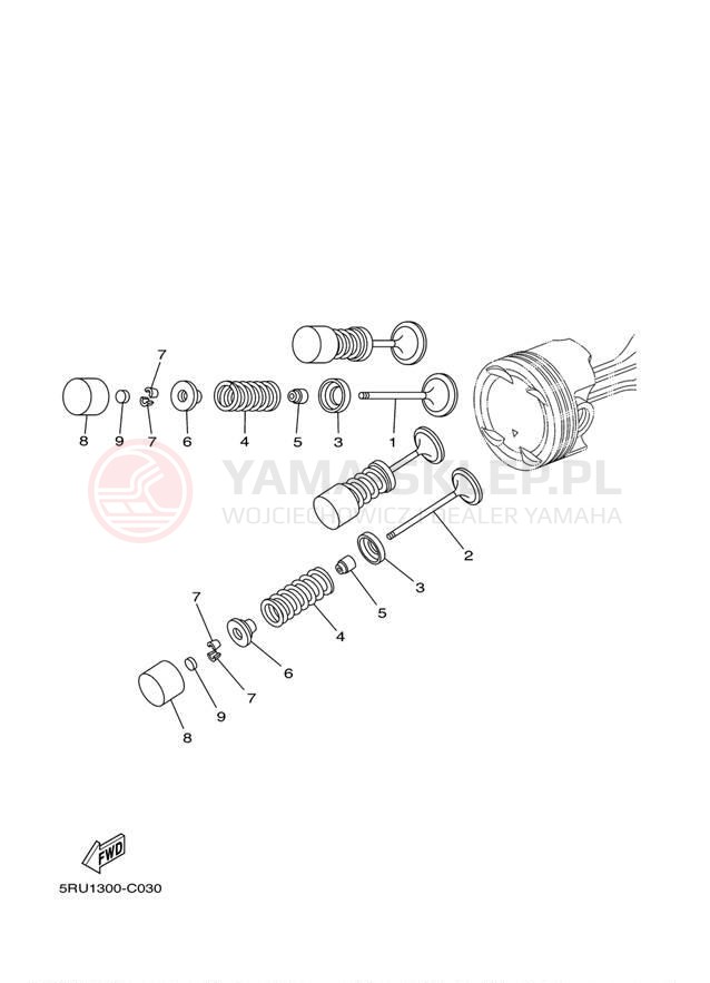 Schemat "zawory" do Yamaha MAJESTY YP400T