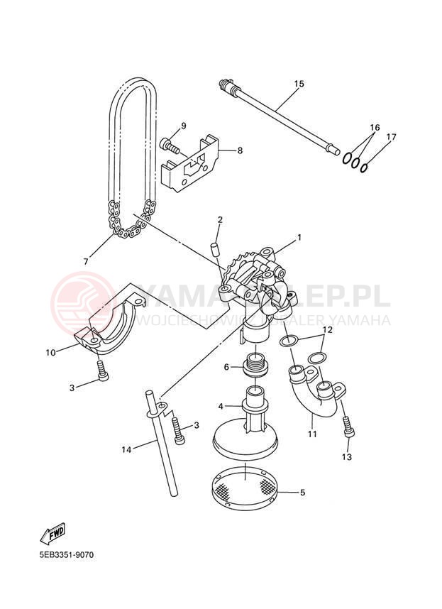 Schemat "Pompa olejowa" do Yamaha R6 YZFR6LC/YZFR6L