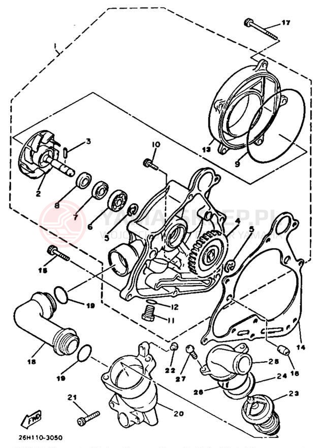 Schemat "Pompa wody" do Yamaha XVZ12DL/XVZ12DKC2