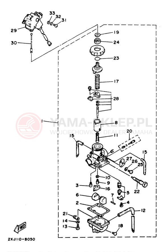 Schemat "Gaźnik" do Yamaha BLASTER YFS200E