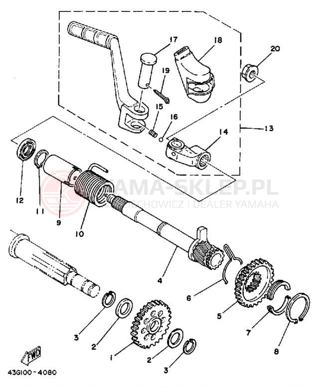 Schemat "rozrusznik" do Yamaha IT200L