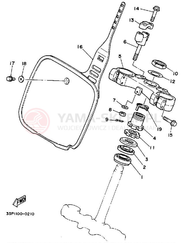 Schemat "Półki zawieszenia" do Yamaha YZ250A