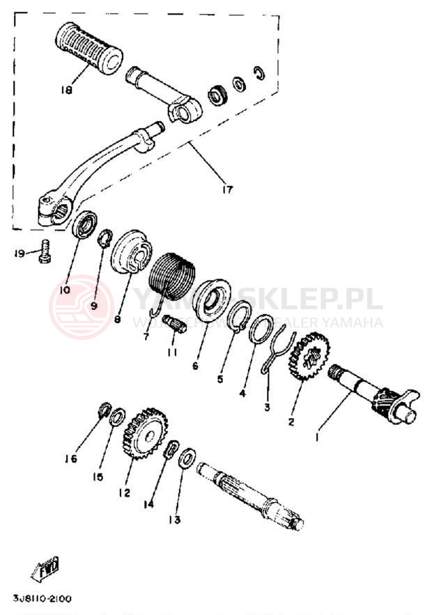 Schemat "rozrusznik" do Yamaha DT80K