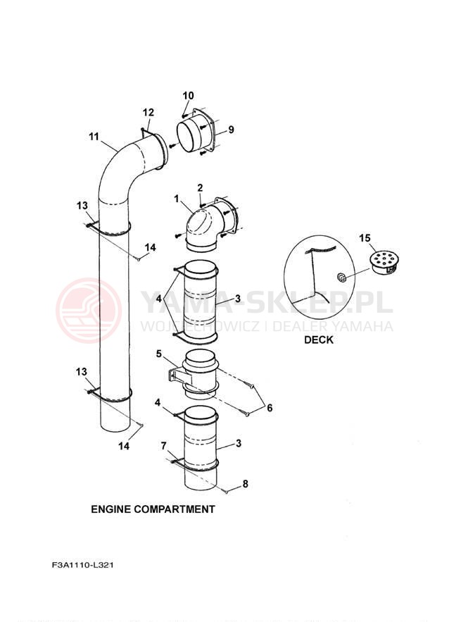 Schemat "odpowietrzenie" do Yamaha SX192 RM1800DN/RM1800CN