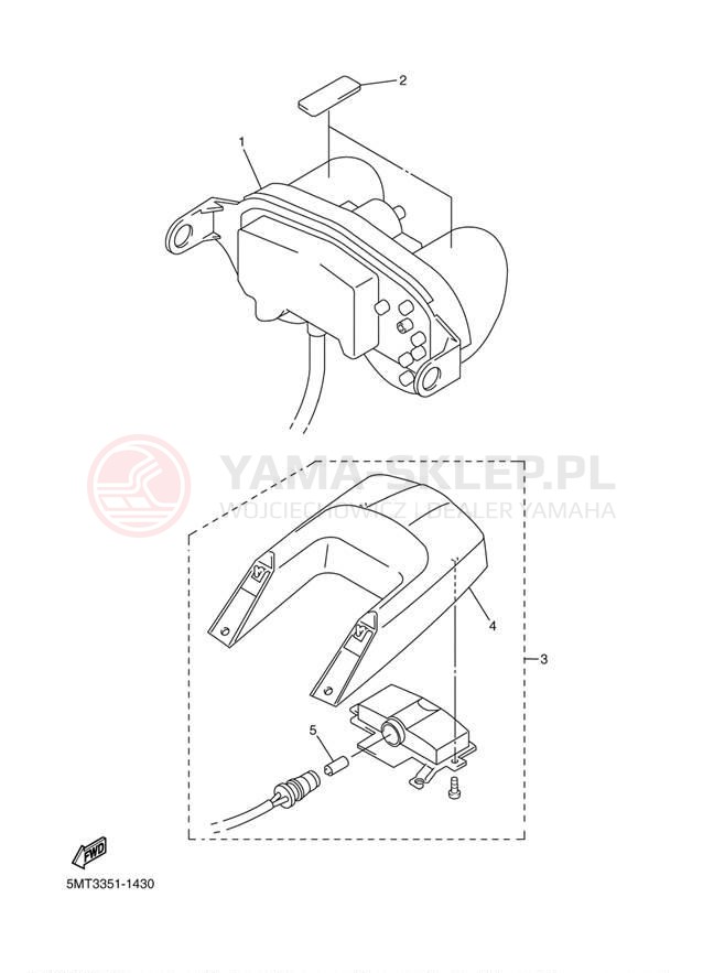 Schemat "lampa tył" do Yamaha YZFR6 YZFR6P/YZFR6PC