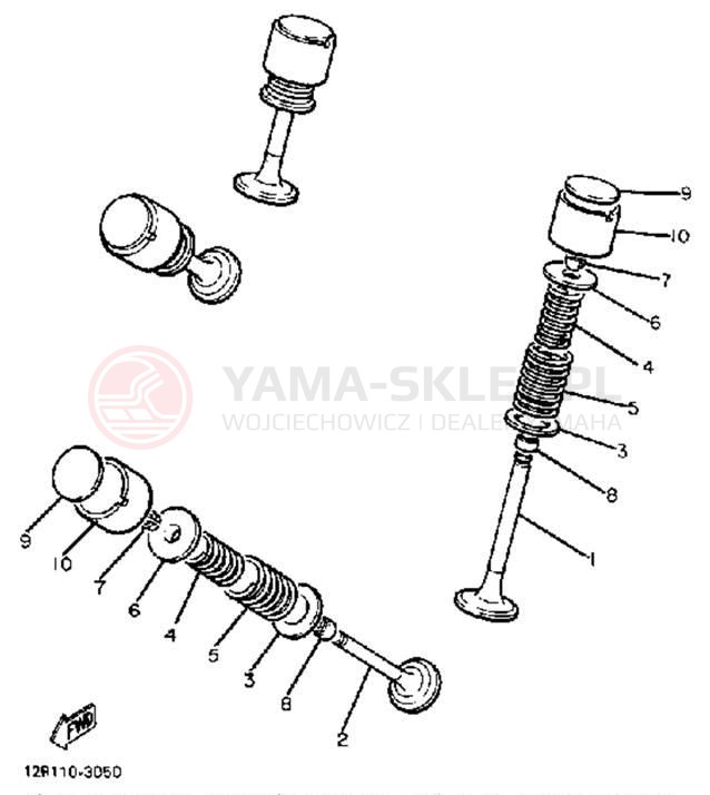 Schemat "zawory" do Yamaha XS400K