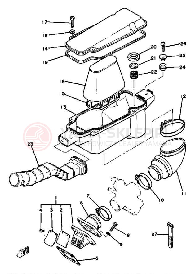 Schemat "Układ wtryskowy" do Yamaha YT125J
