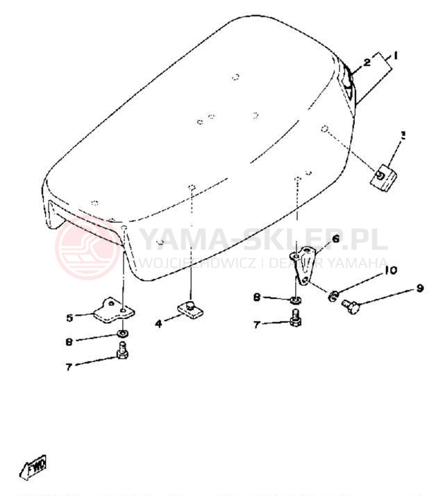 Schemat "siedzenie" do Yamaha DT175E