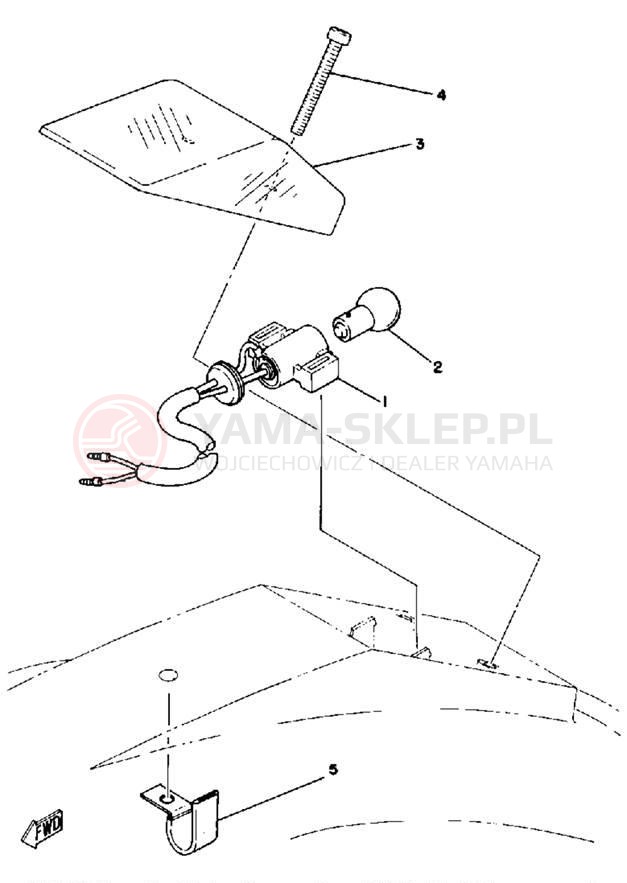 Schemat "lampa tył" do Yamaha IT175G