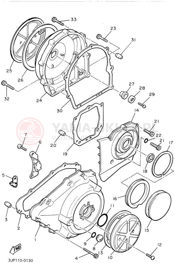 Schemat "Pokrywa silnika" do Yamaha V-MAX 1200 VMX12LC/VMX12L