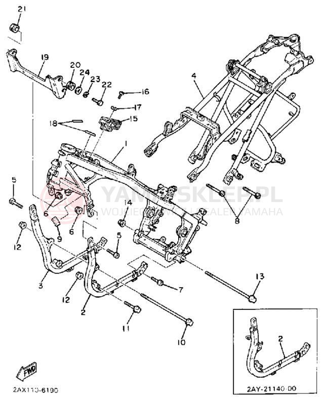 Schemat "rama" do Yamaha FZ600SC/FZ600S